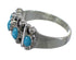 Southwestern Turquoise Genuine Sterling Silver Ring Size 7-1/4 RX60641